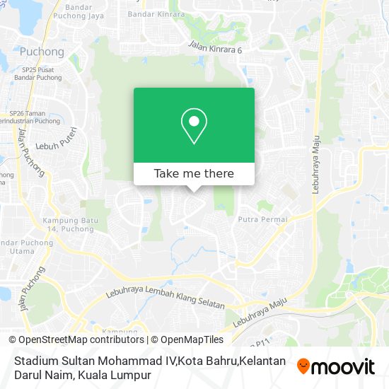 Stadium Sultan Mohammad IV,Kota Bahru,Kelantan Darul Naim map