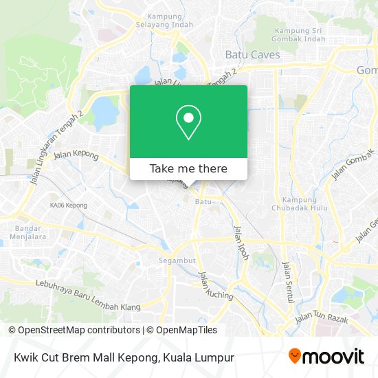 Peta Kwik Cut Brem Mall Kepong