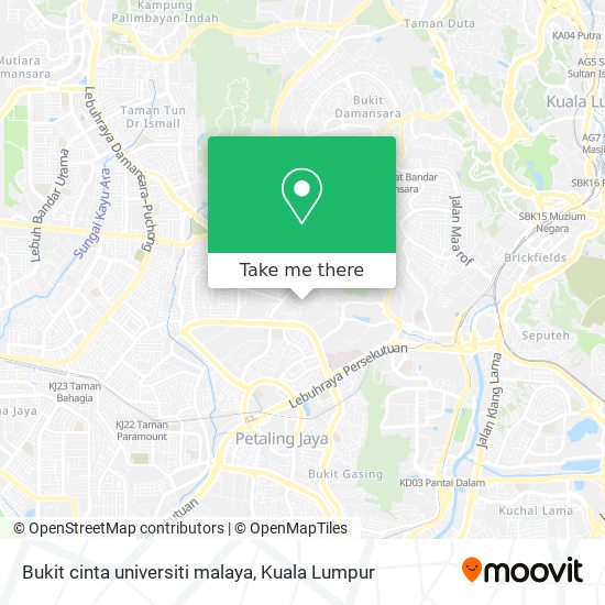 Bukit cinta universiti malaya map
