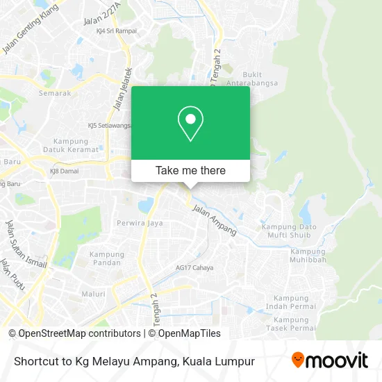 Shortcut to Kg Melayu Ampang map