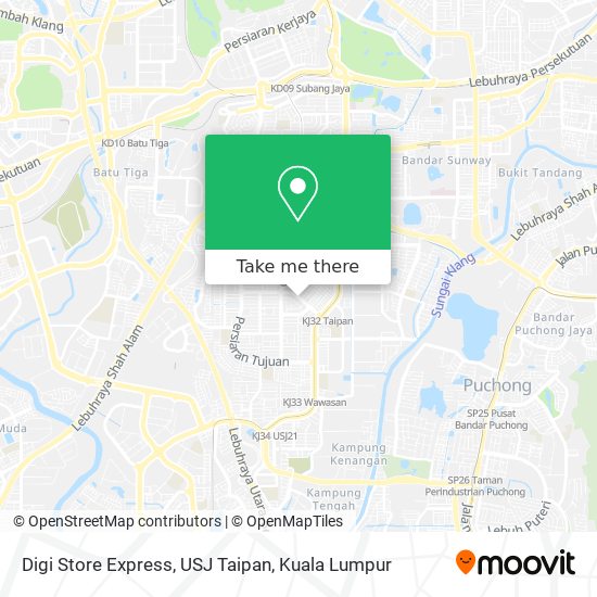 Digi Store Express, USJ Taipan map