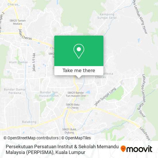 Persekutuan Persatuan Institut & Sekolah Memandu Malaysia (PERPISMA) map