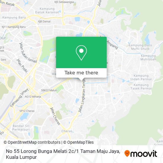 Peta No 55 Lorong Bunga Melati 2c / 1 Taman Maju Jaya
