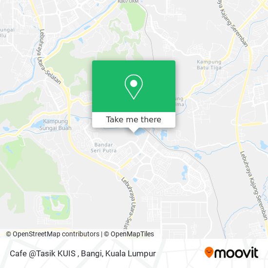 Cafe @Tasik KUIS , Bangi map