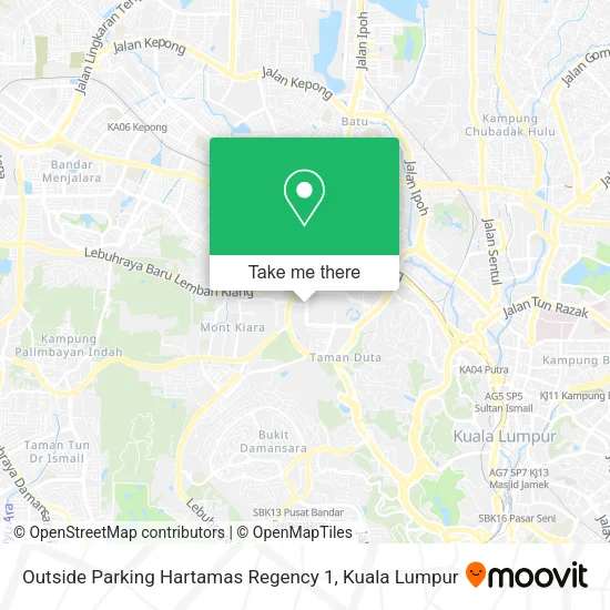 Outside Parking Hartamas Regency 1 map