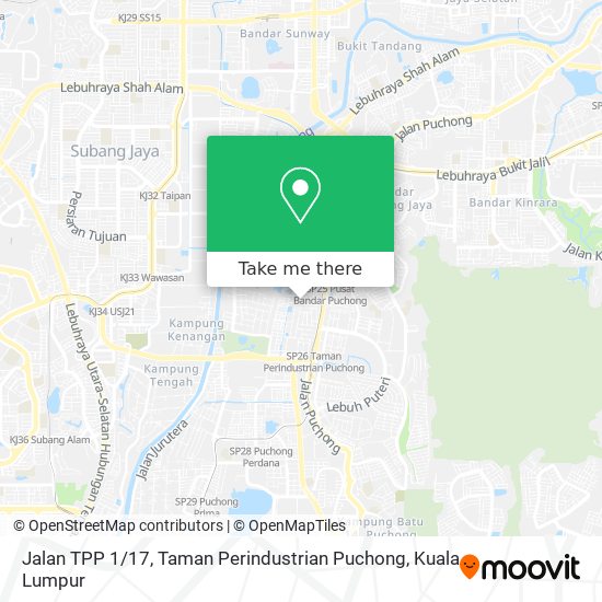 Peta Jalan TPP 1 / 17, Taman Perindustrian Puchong