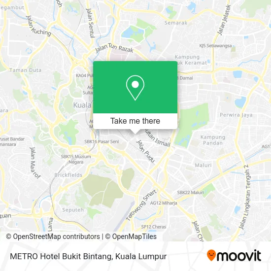 METRO Hotel Bukit Bintang map