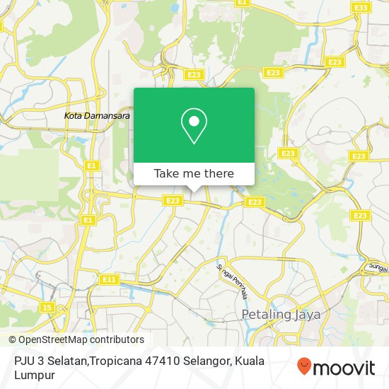 Peta PJU 3 Selatan,Tropicana 47410 Selangor