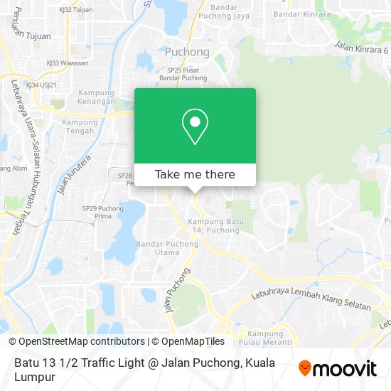 Peta Batu 13 1 / 2 Traffic Light @ Jalan Puchong