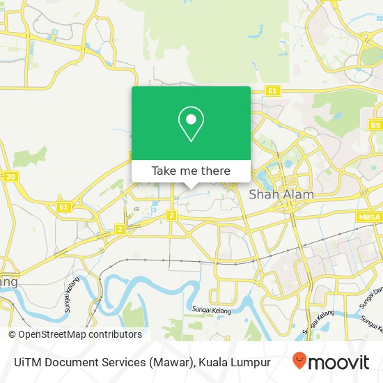 UiTM Document Services (Mawar) map