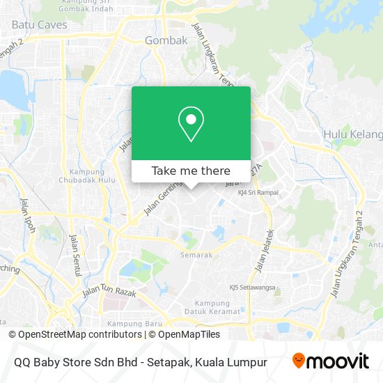 Peta QQ Baby Store Sdn Bhd - Setapak