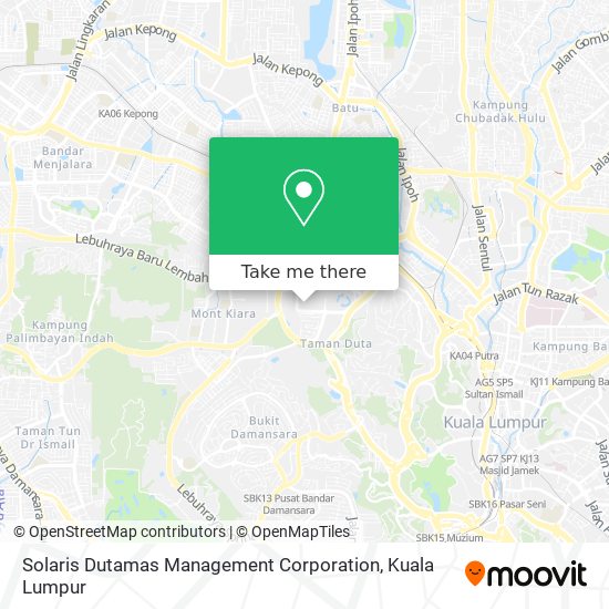 Solaris Dutamas Management Corporation map