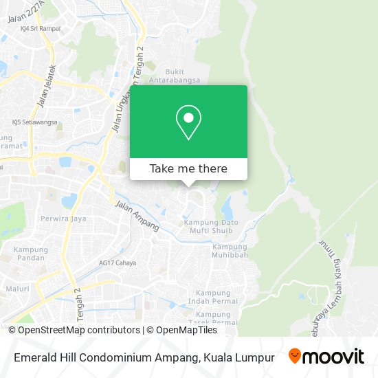 Peta Emerald Hill Condominium Ampang