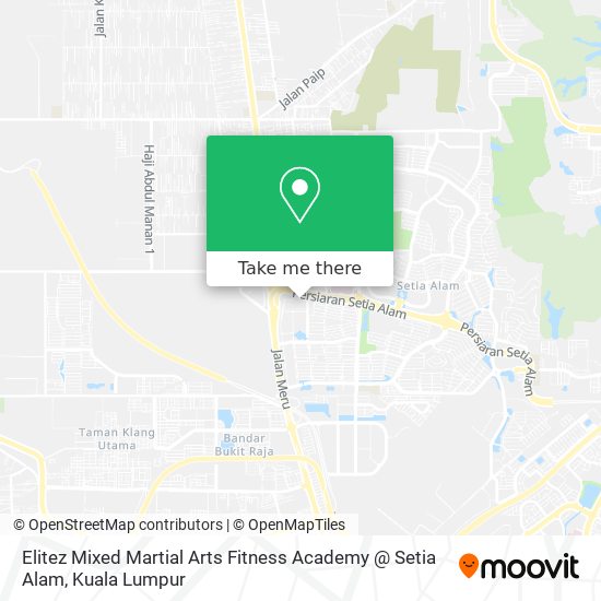 Elitez Mixed Martial Arts Fitness Academy @ Setia Alam map