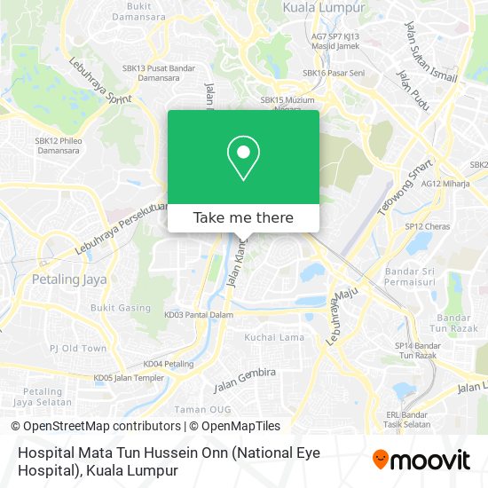 Hospital Mata Tun Hussein Onn (National Eye Hospital) map