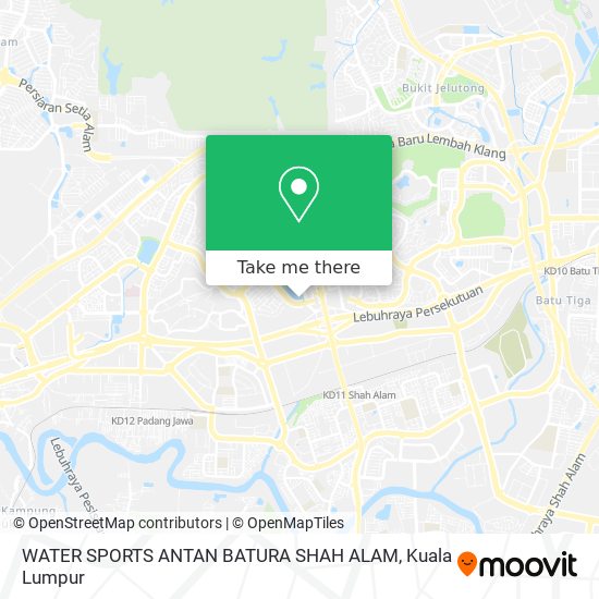 Peta WATER SPORTS ANTAN BATURA SHAH ALAM
