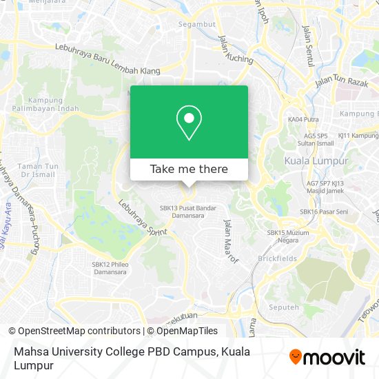 Mahsa University College PBD Campus map