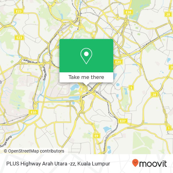 PLUS Highway Arah Utara -zz map