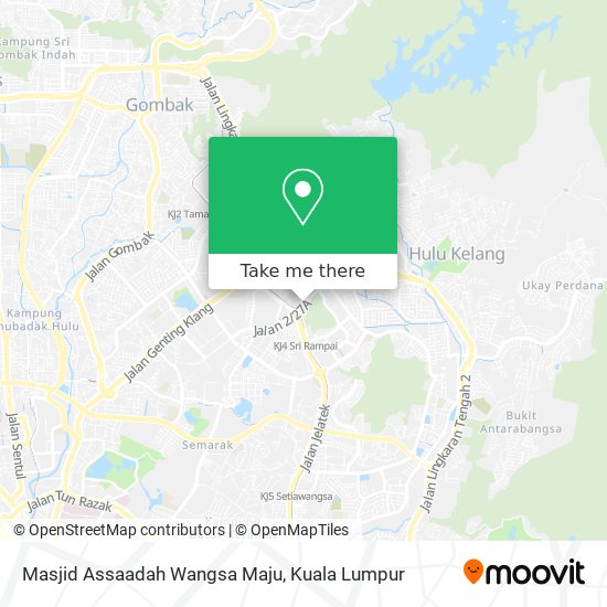 Peta Masjid Assaadah Wangsa Maju