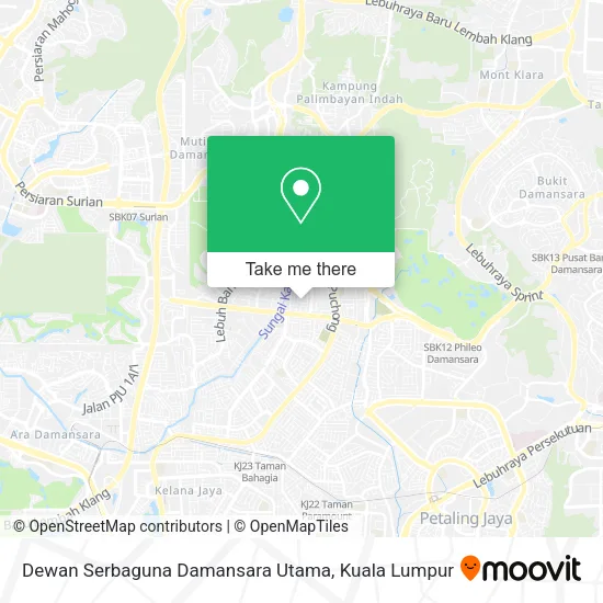 Dewan Serbaguna Damansara Utama map