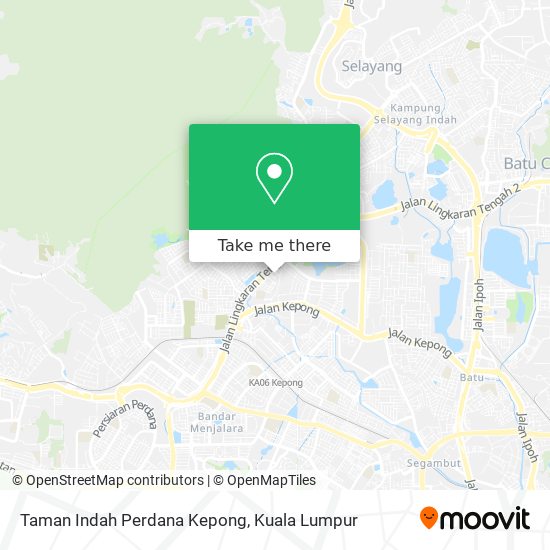 Taman Indah Perdana Kepong map