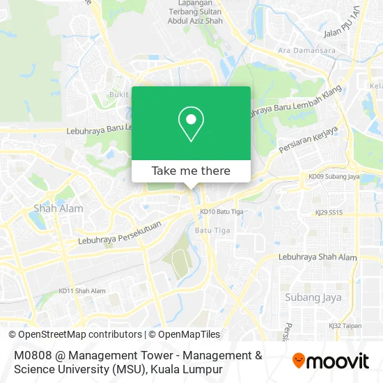 M0808 @ Management Tower - Management & Science University (MSU) map