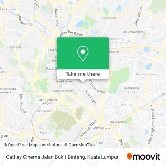 Cathay Cinema Jalan Bukit Bintang map