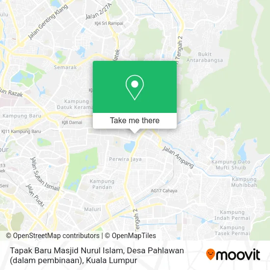 Peta Tapak Baru Masjid Nurul Islam, Desa Pahlawan (dalam pembinaan)