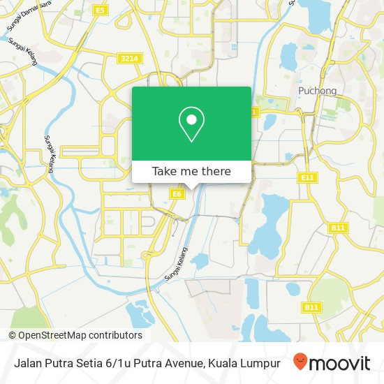 Peta Jalan Putra Setia 6 / 1u Putra Avenue