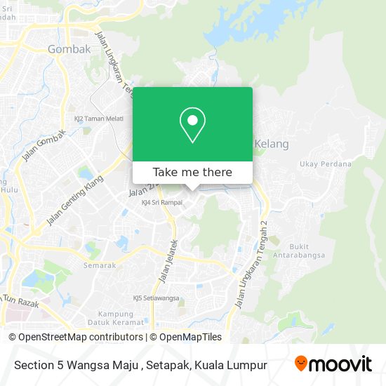 Peta Section 5 Wangsa Maju , Setapak