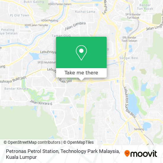 Peta Petronas Petrol Station, Technology Park Malaysia