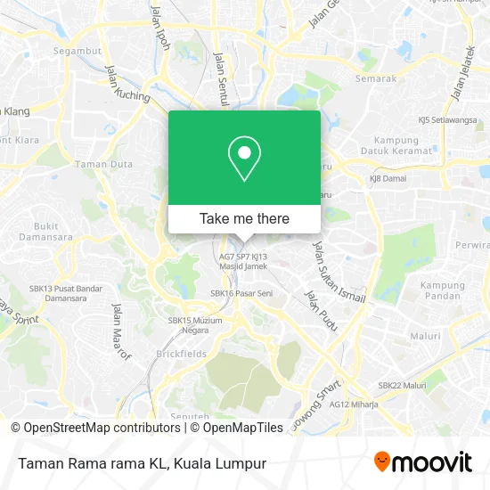 Taman Rama rama KL map
