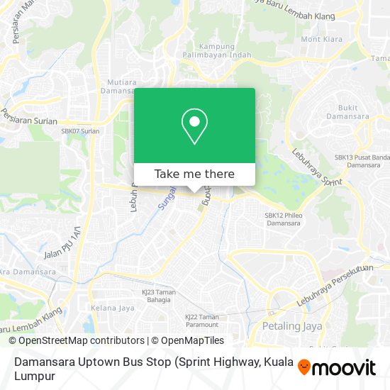 Damansara Uptown Bus Stop map
