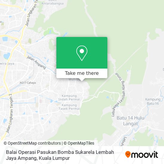Balai Operasi Pasukan Bomba Sukarela Lembah Jaya Ampang map