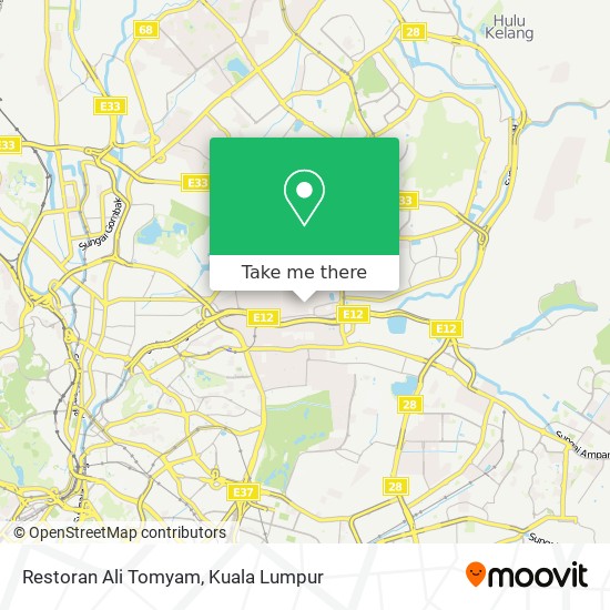 Peta Restoran Ali Tomyam