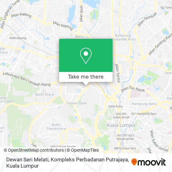Peta Dewan Seri Melati, Kompleks Perbadanan Putrajaya