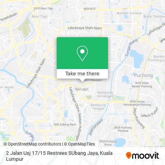 Peta 2 Jalan Usj 17 / 15 Restrees SUbang Jaya
