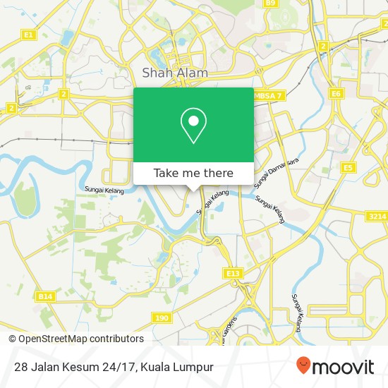 28 Jalan Kesum 24/17 map