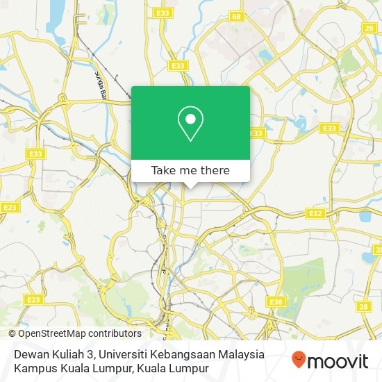 Dewan Kuliah 3, Universiti Kebangsaan Malaysia Kampus Kuala Lumpur map