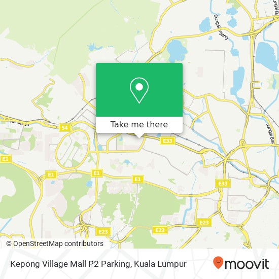 Peta Kepong Village Mall P2 Parking