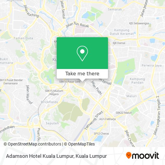 Peta Adamson Hotel Kuala Lumpur