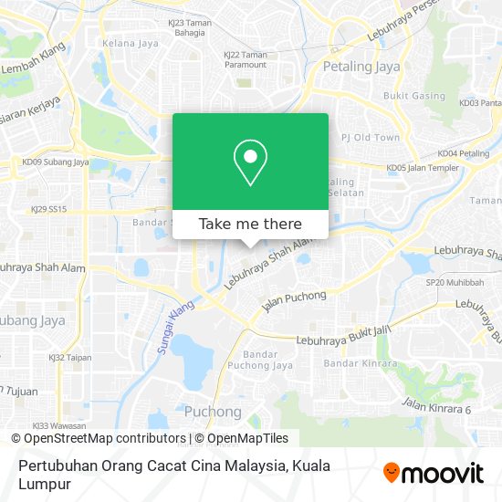 Peta Pertubuhan Orang Cacat Cina Malaysia