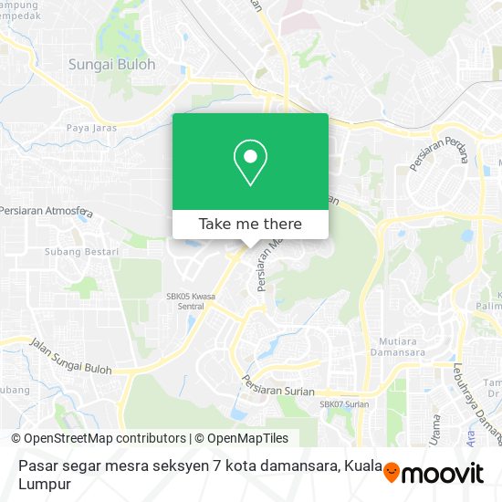 Peta Pasar segar mesra seksyen 7 kota damansara