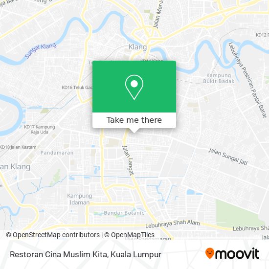 Restoran Cina Muslim Kita map