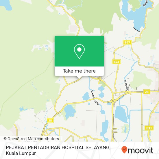 Peta PEJABAT PENTADBIRAN HOSPITAL SELAYANG