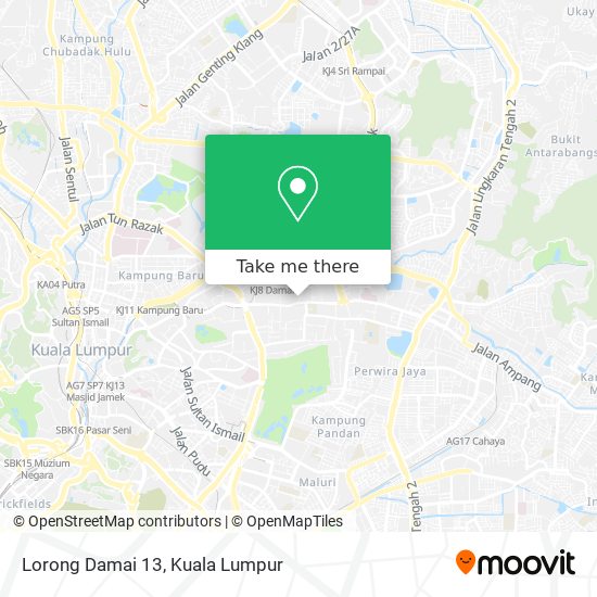 Lorong Damai 13 map