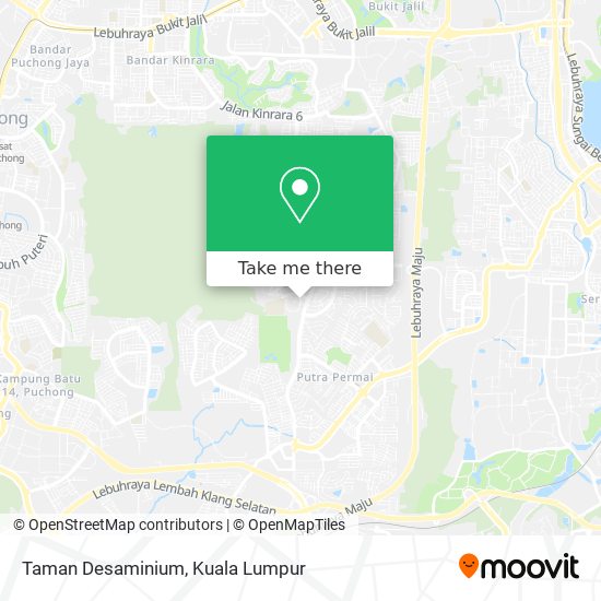 Taman Desaminium map