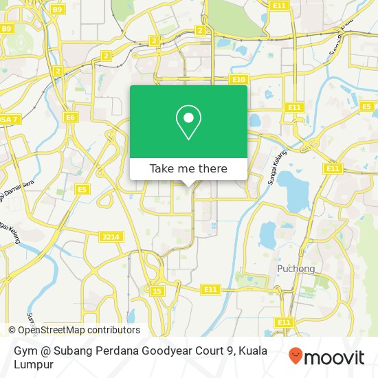 Peta Gym @ Subang Perdana Goodyear Court 9