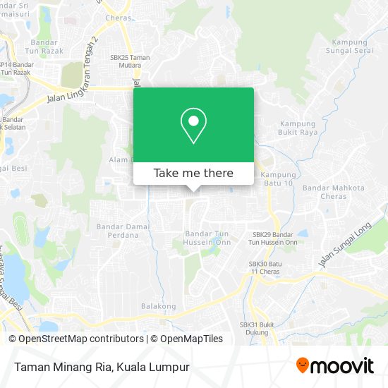 Taman Minang Ria map