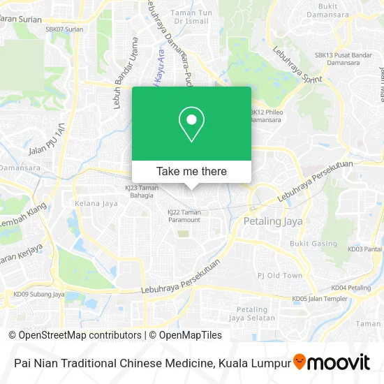 Pai Nian Traditional Chinese Medicine map